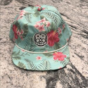 Onyx Coffee Floral Skull Cap
